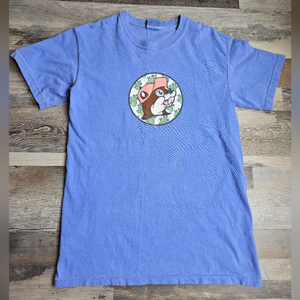 Buc-ee's Always On Point Women's Small tshirt Blue cactus
